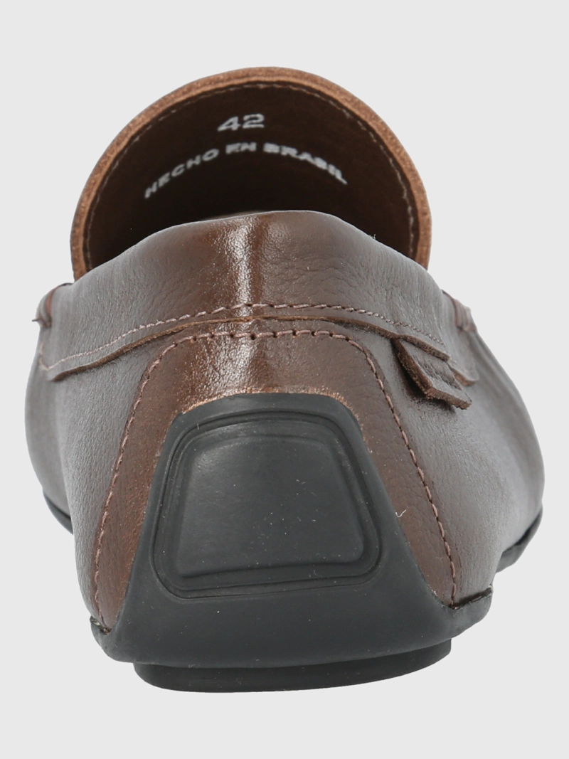 MOCASIN CUERO CAFE  OSCURO HOMBRE BLUMENAU HUSH PUPPIES - 6