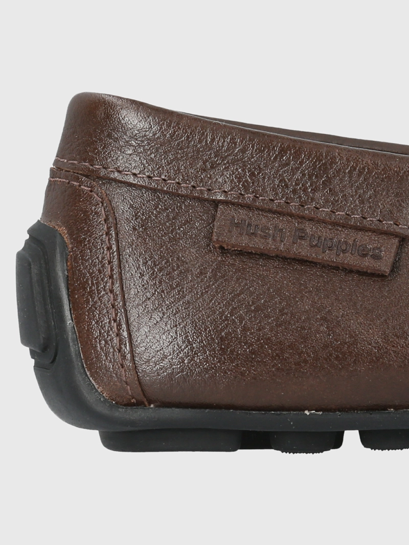 MOCASIN CUERO CAFE  OSCURO HOMBRE BLUMENAU HUSH PUPPIES - 7