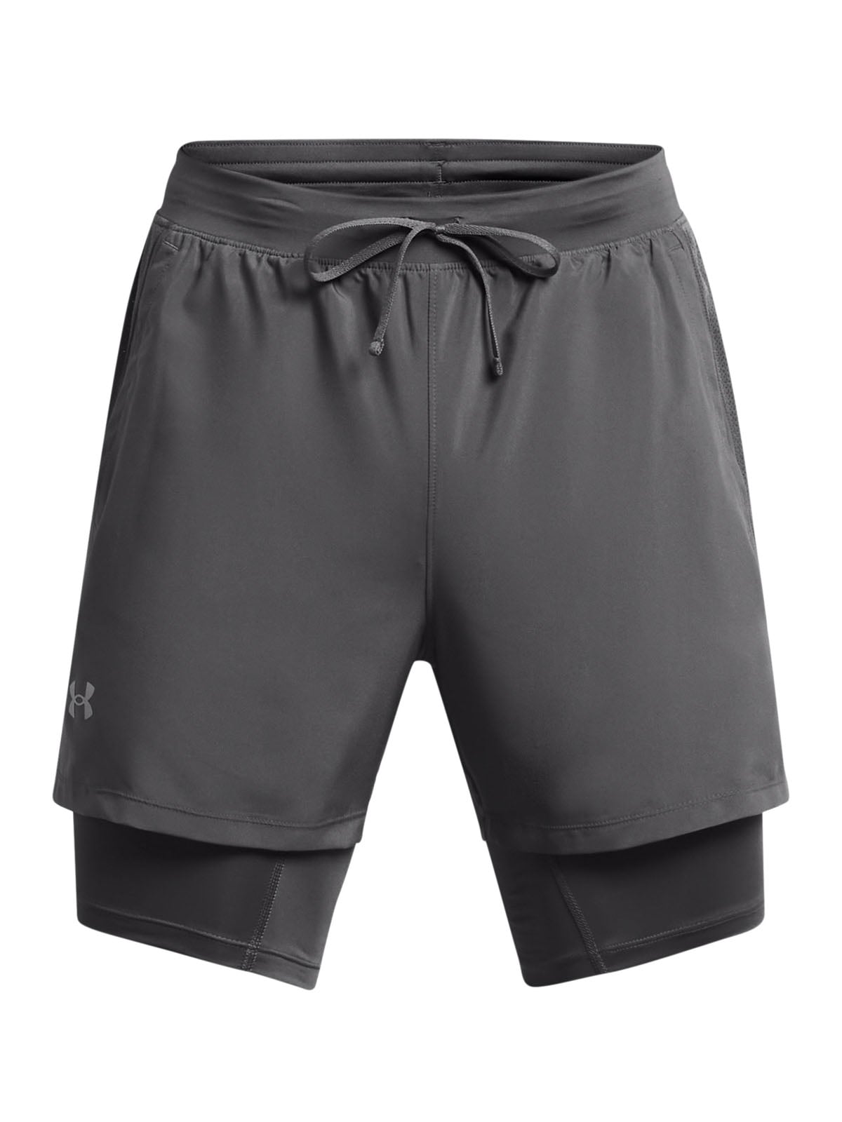 SHORTS HOMBRE UNDER ARMOUR GRIS LAUNCH 2 EN 1 DE 5' - 1