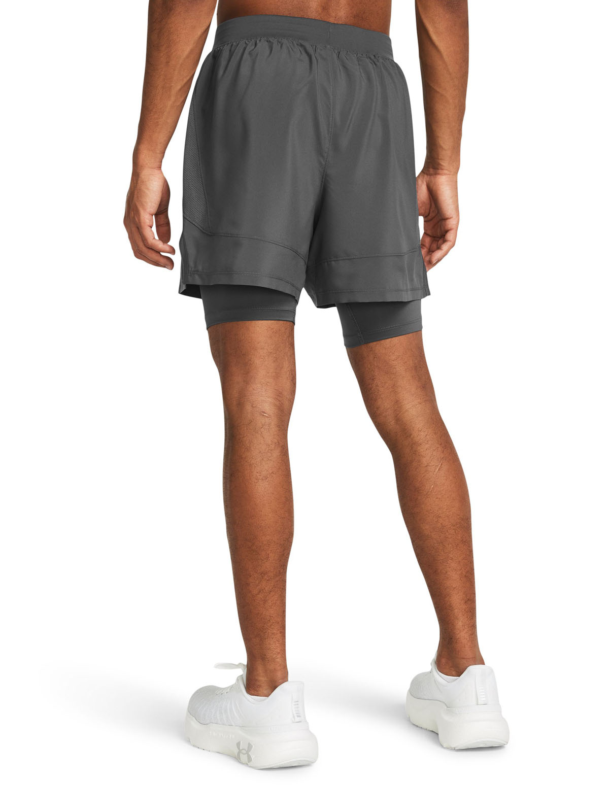 SHORTS HOMBRE UNDER ARMOUR GRIS LAUNCH 2 EN 1 DE 5' - 5