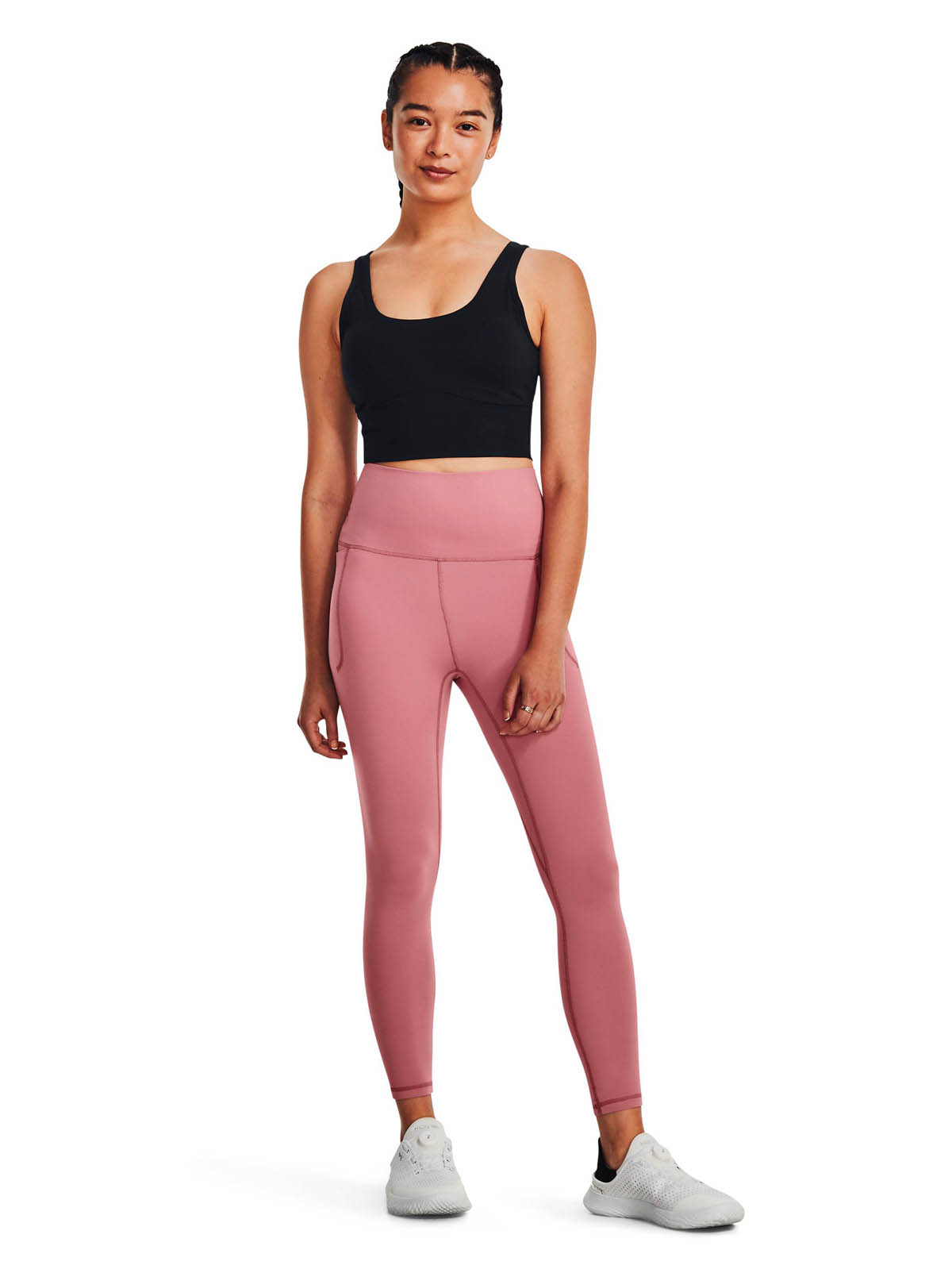PETO TRAINING PARA MUJER MERIDIAN FITTED CROP NEGRO UA - 5
