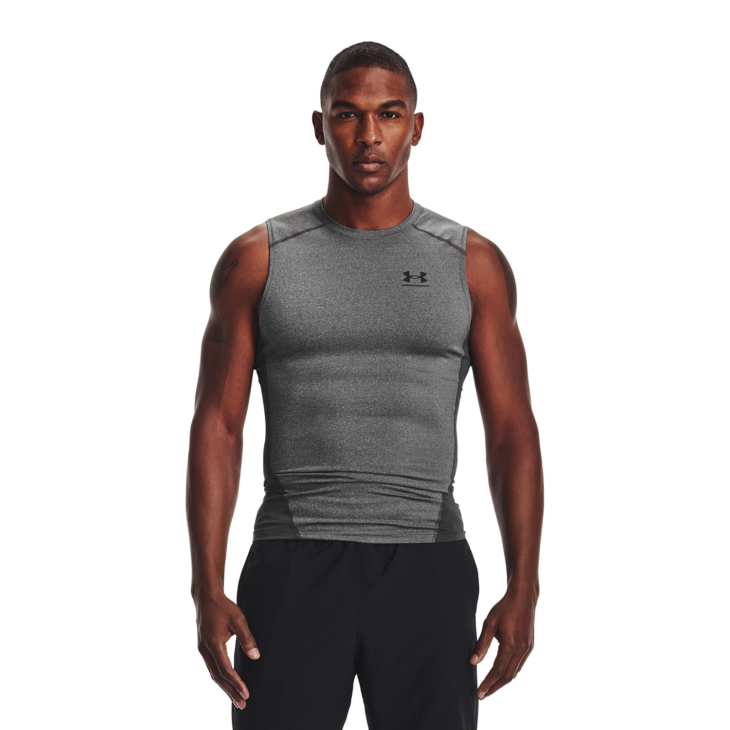 POLERA SIN MANGAS HEATGEAR® HOMBRE GRIS UNDER ARMOUR - 4
