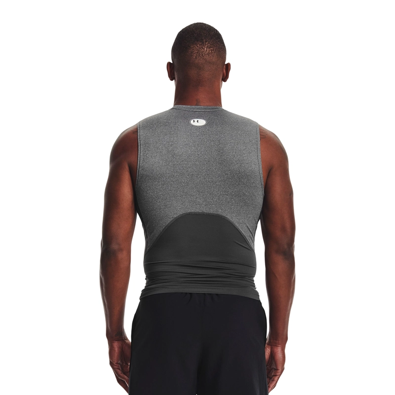 POLERA SIN MANGAS HEATGEAR® HOMBRE GRIS UNDER ARMOUR - 5