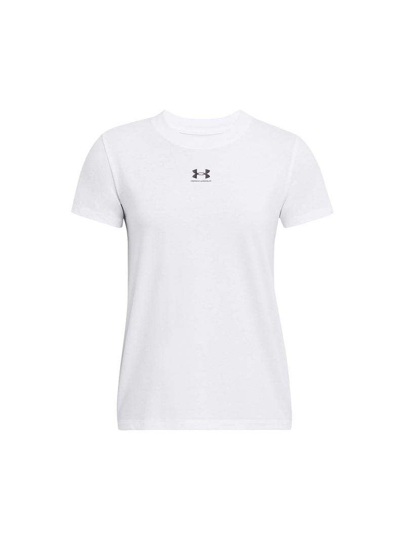 UNDER ARMOUR POLERA MANGA CORTA RIVAL CORE MUJER BLANCO UNDER ARMOUR