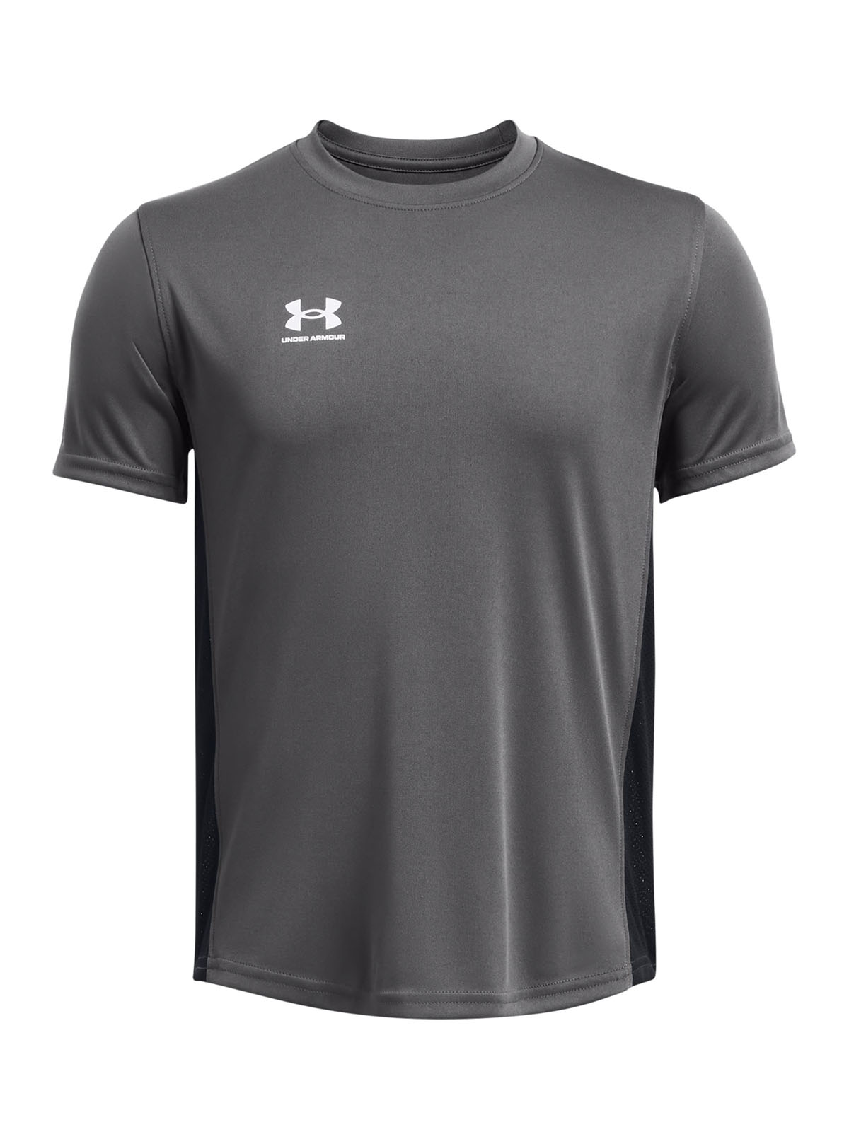 POLERA MANGA CORTA CHALLENGER NIÑO GRIS UNDER ARMOUR - 1