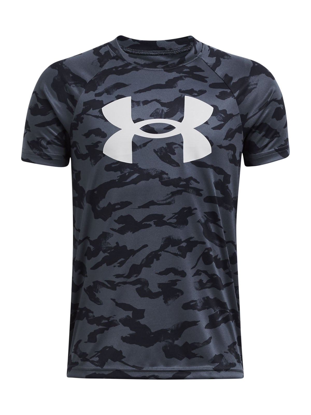 POLERA MANGA CORTA UA TECH NIÑO GRIS UNDER ARMOUR - 1