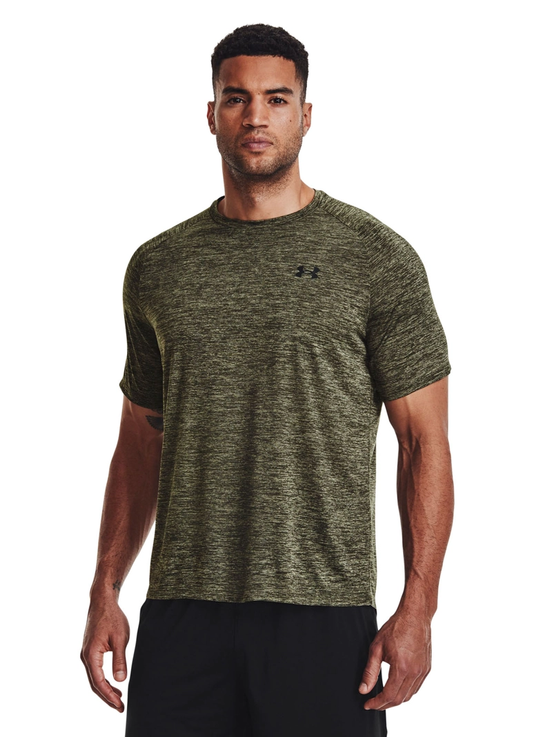 POLERA MANGA CORTA TECH HOMBRE VERDE UNDER ARMOUR - 4