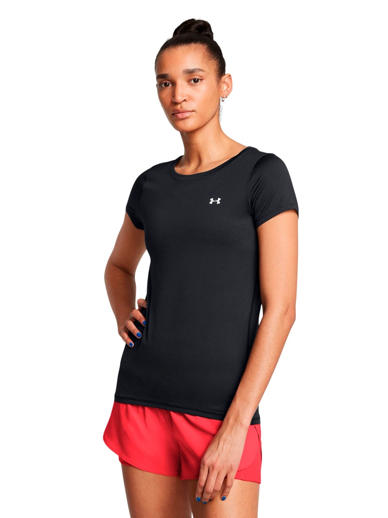 POLERA MANGA CORTA TRAINING PARA MUJER HEATGEAR ARMOUR NEGRO UA - 4