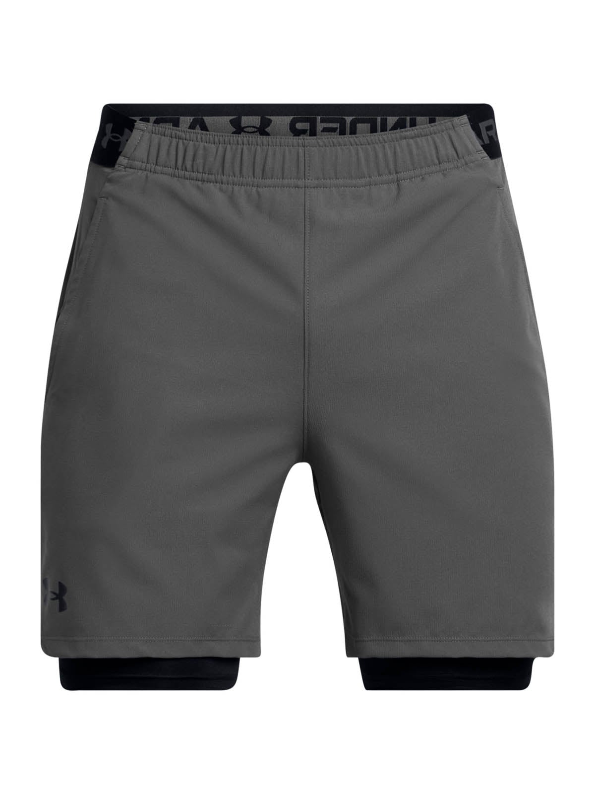 UNDER ARMOUR SHORT TRAINING PARA HOMBRE VANISH WOVEN 2-IN-1 GRIS UA