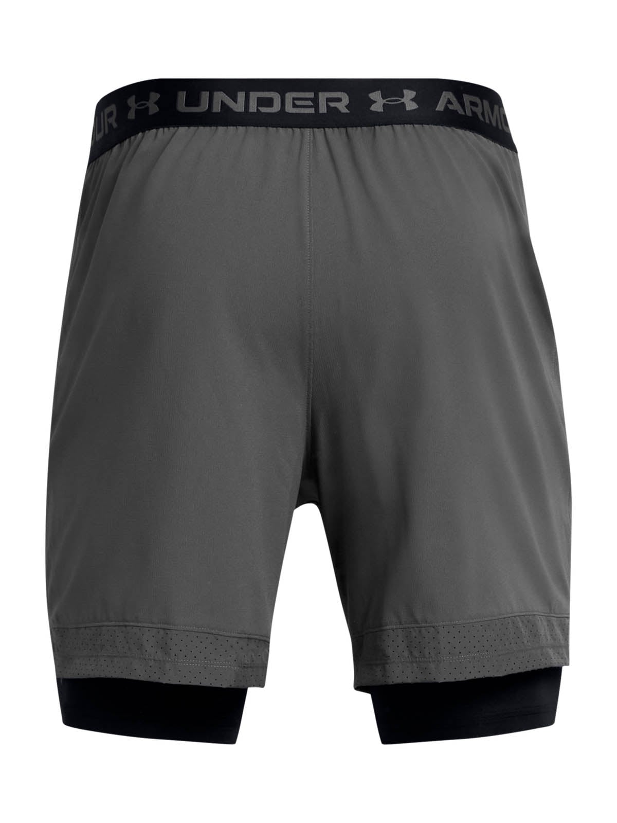 SHORT TRAINING PARA HOMBRE VANISH WOVEN 2-IN-1 GRIS UA - 2