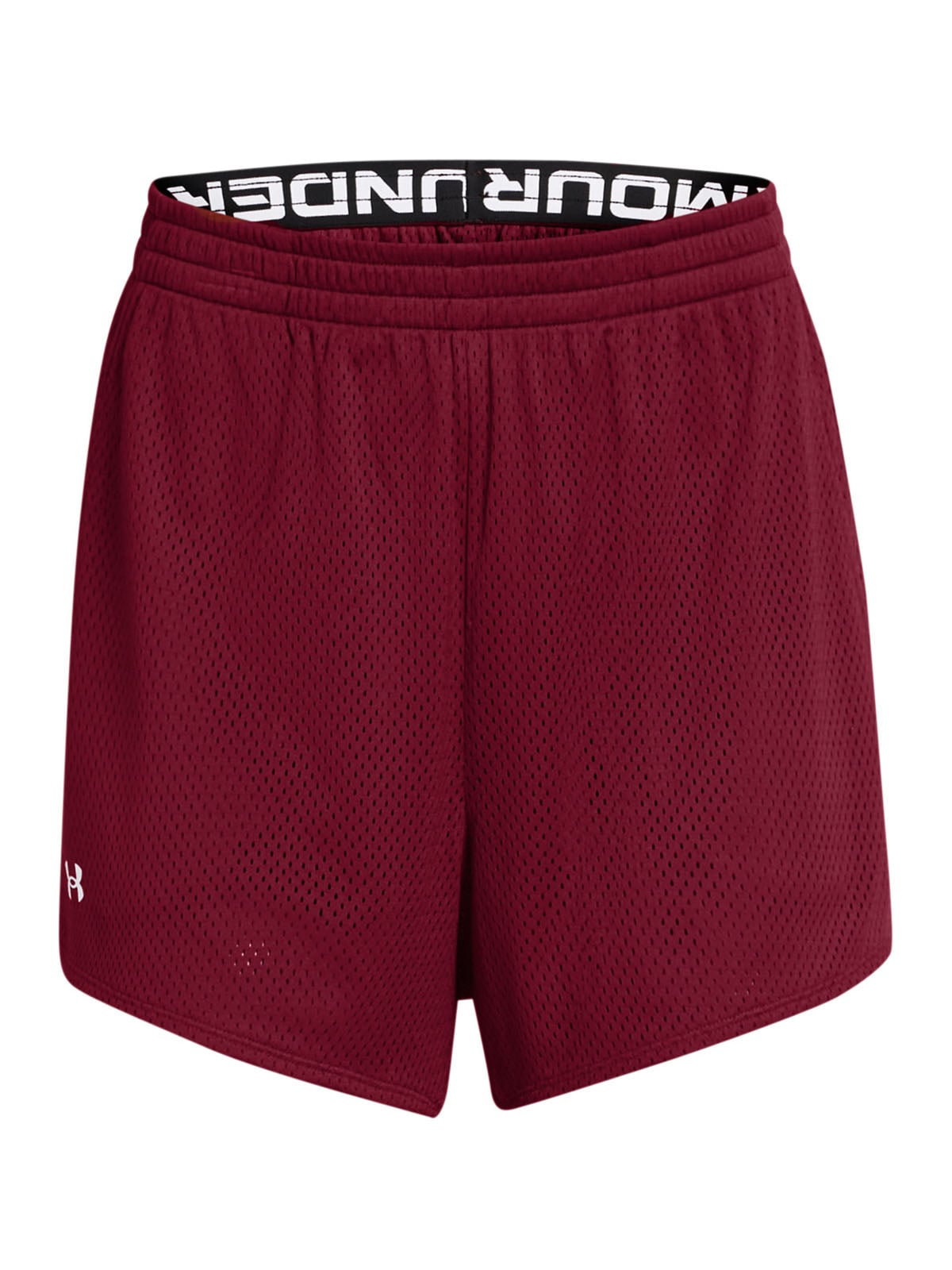 SHORTS MUJER UNDER ARMOUR ROJO DE MALLA TECH DE 3' - 1