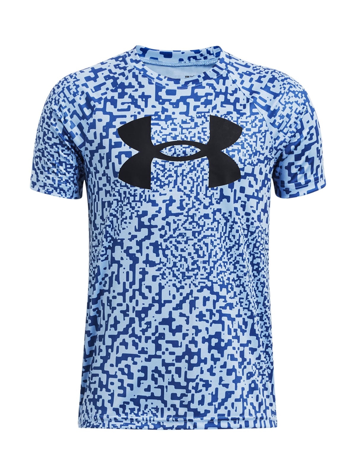POLERA MANGA CORTA UA TECH NIÑO AZUL UNDER ARMOUR - 1