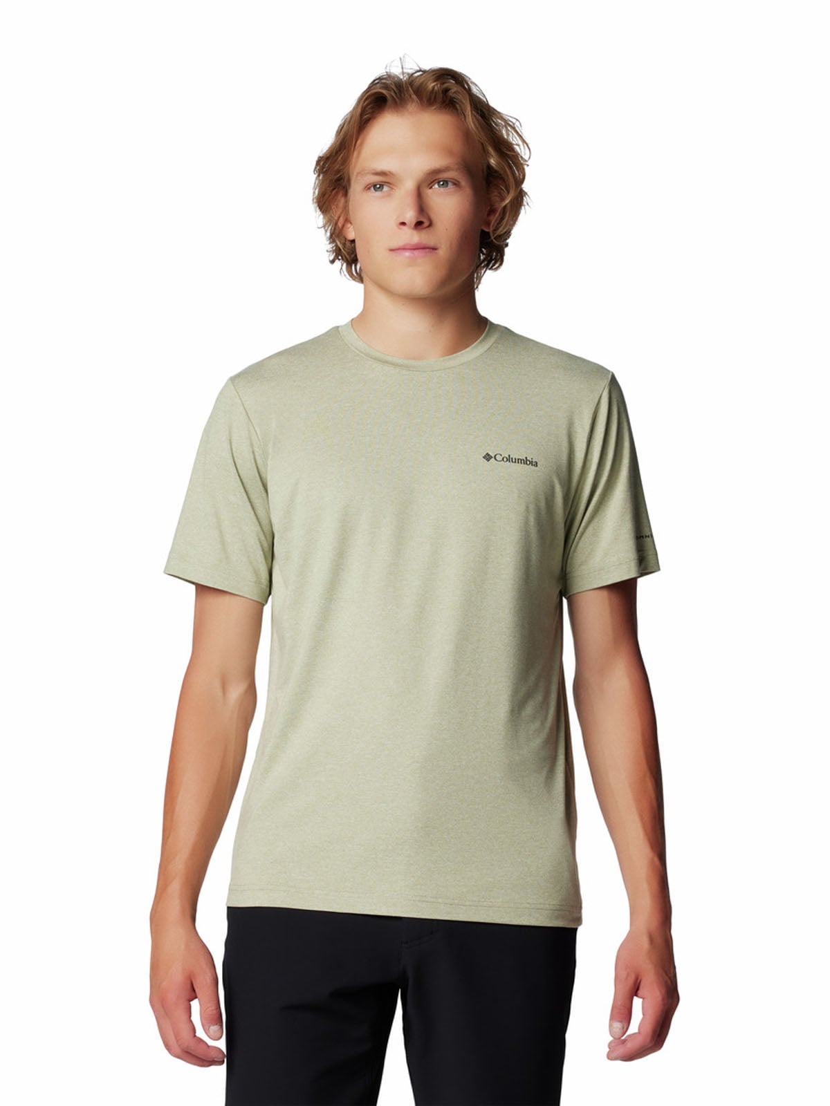 POLERA HOMBRE TECH TRAIL CREW NECK VERDE COLUMBIA - 1