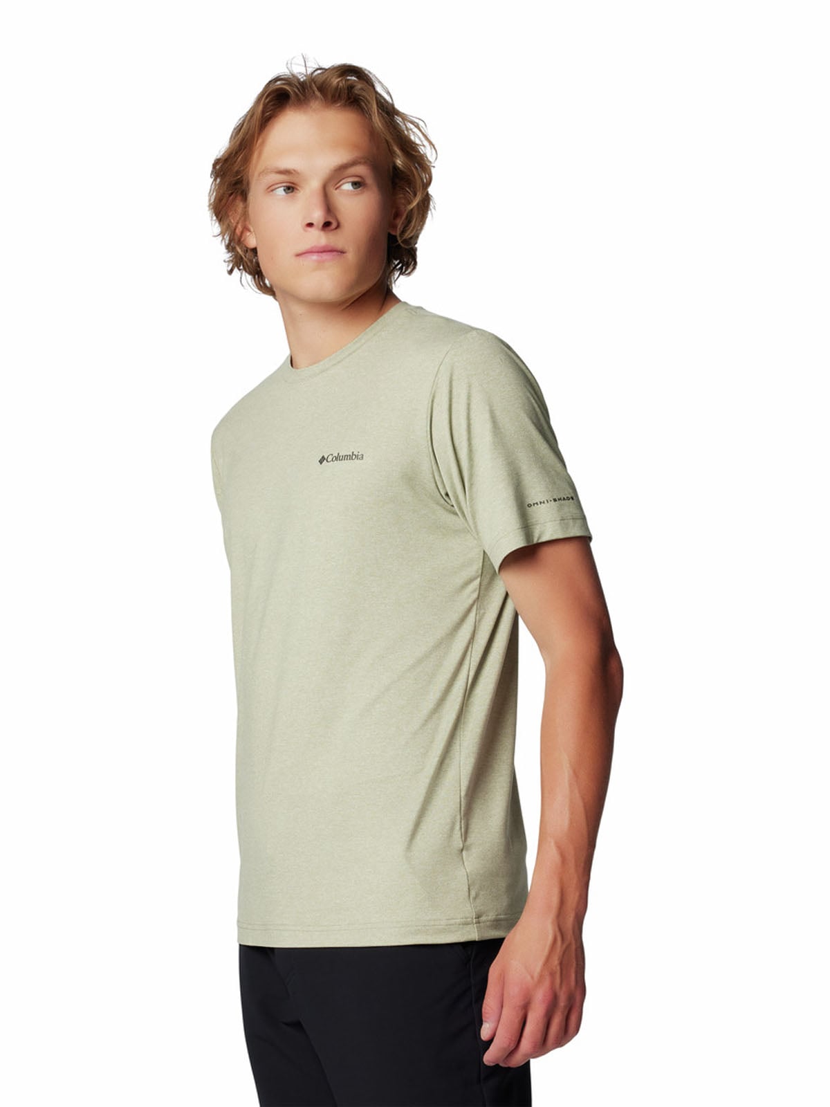 POLERA HOMBRE TECH TRAIL CREW NECK VERDE COLUMBIA - 2