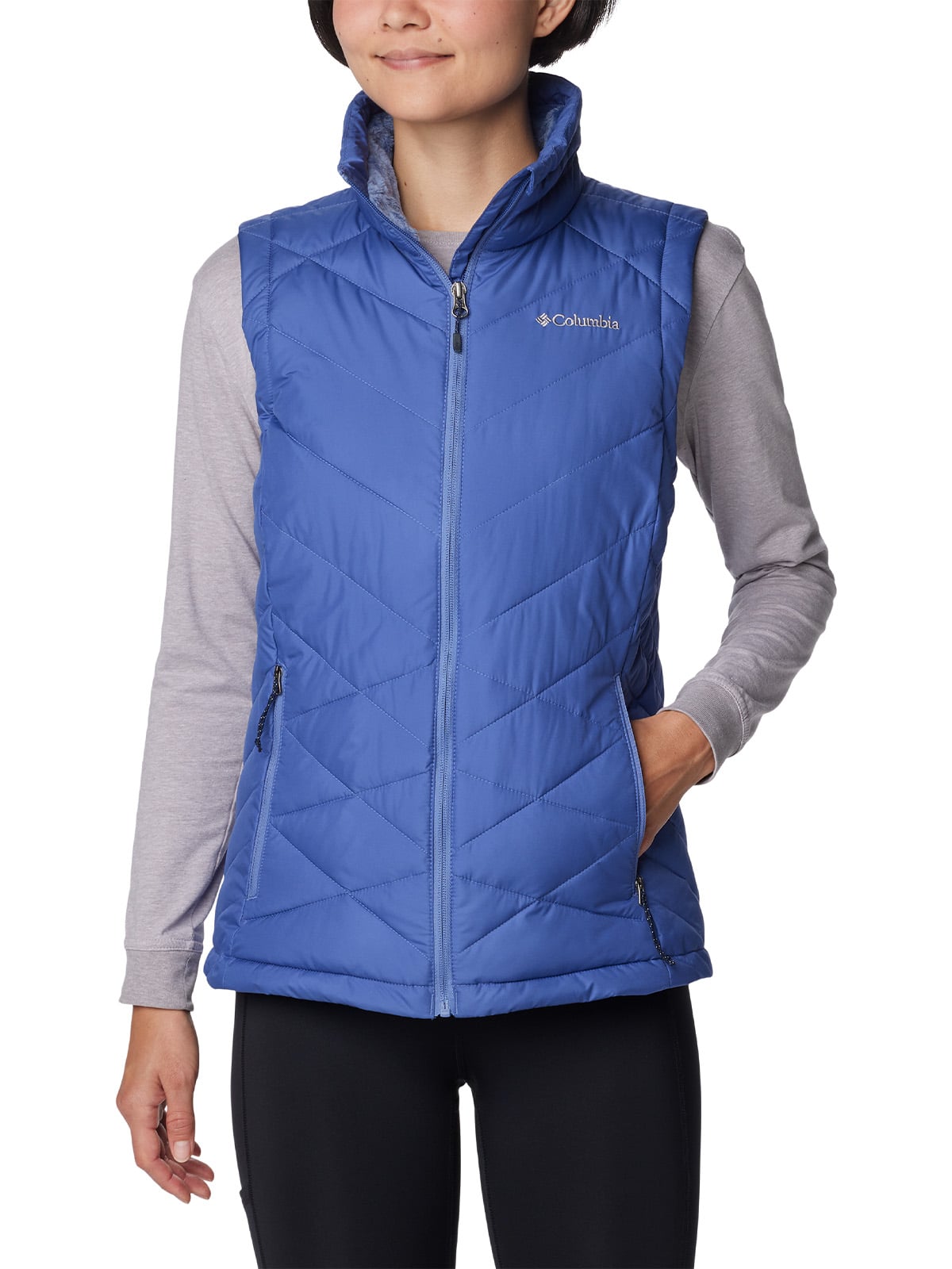 PARKA SIN MANGAS MUJER HEAVENLY VEST AZUL COLUMBIA - 1