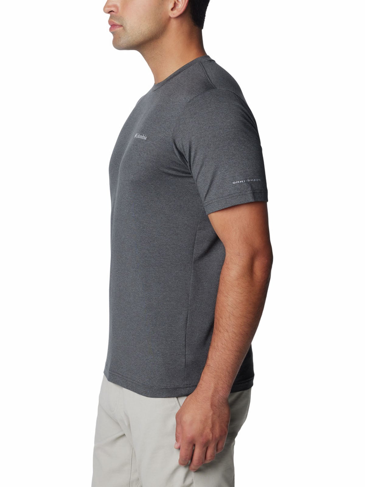 POLERA HOMBRE TECH TRAIL CREW NECK GRIS COLUMBIA - 2