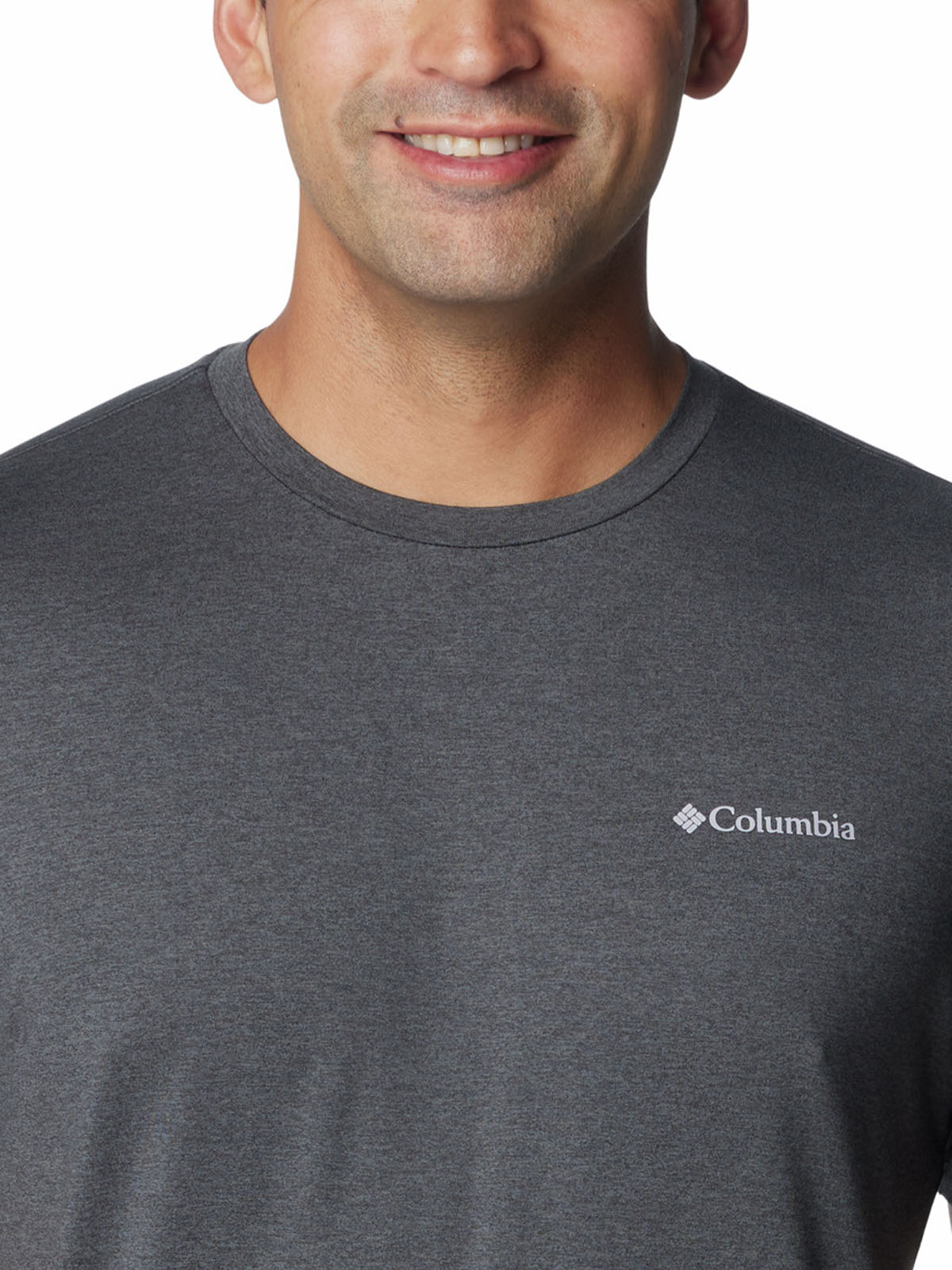 POLERA HOMBRE TECH TRAIL CREW NECK GRIS COLUMBIA - 4