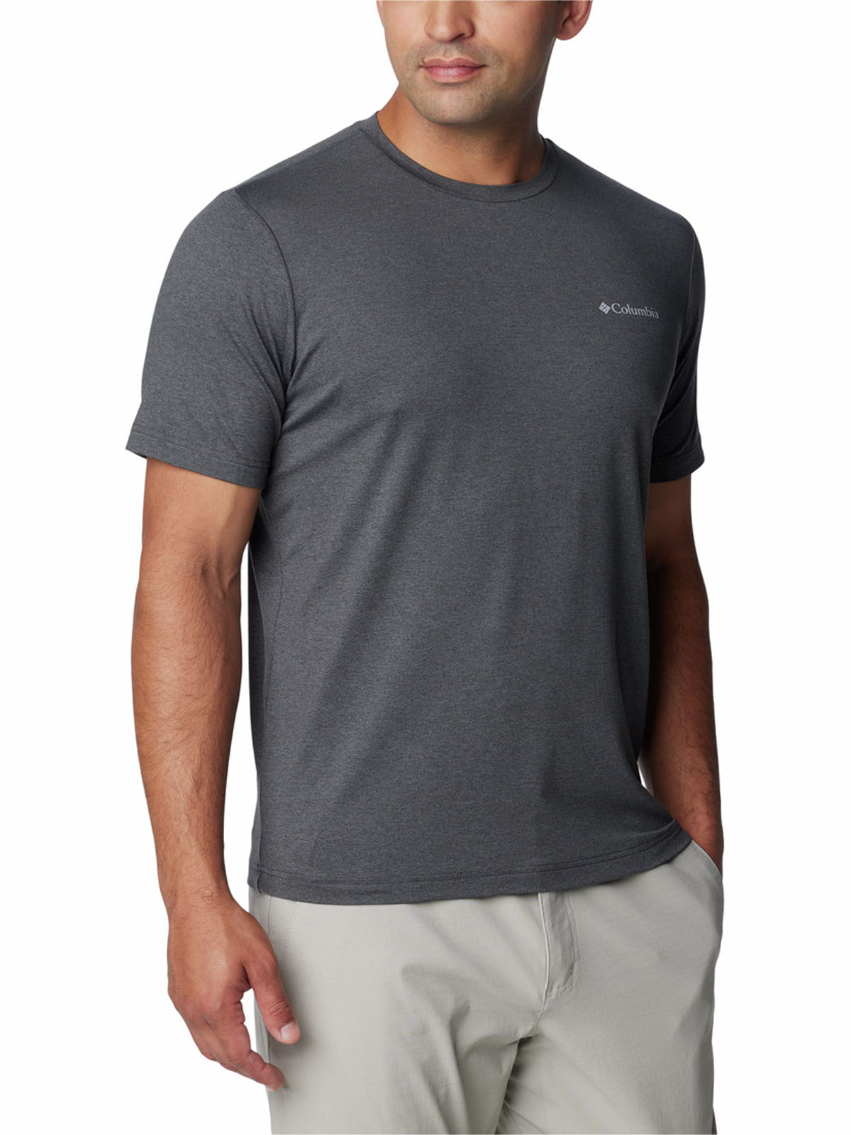 POLERA HOMBRE TECH TRAIL CREW NECK GRIS COLUMBIA - 5