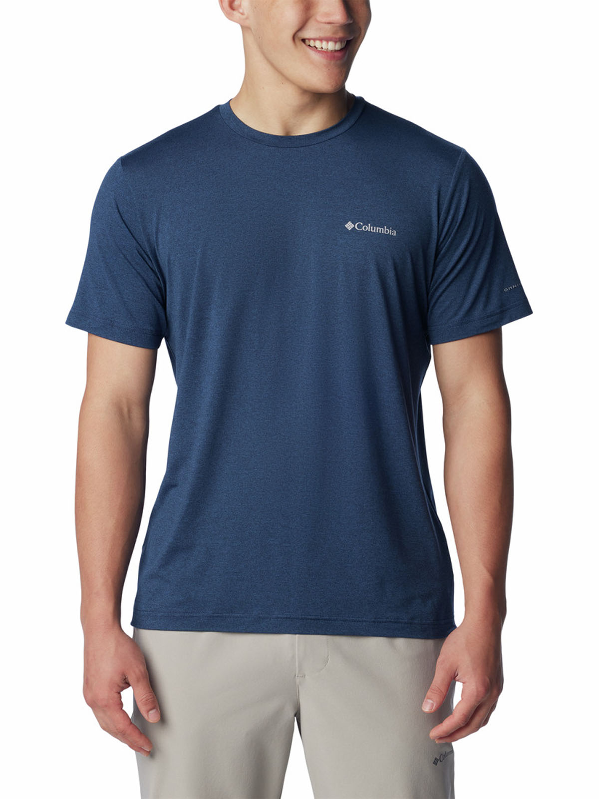 POLERA HOMBRE TECH TRAIL CREW NECK AZUL COLUMBIA - 1