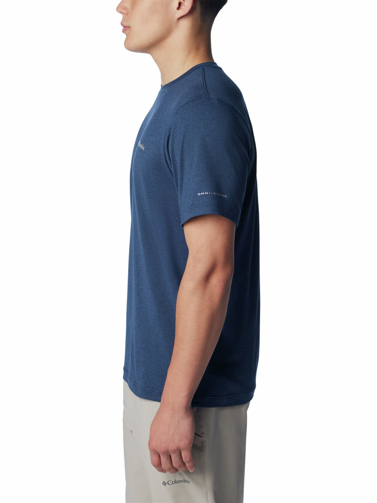 POLERA HOMBRE TECH TRAIL CREW NECK AZUL COLUMBIA - 2