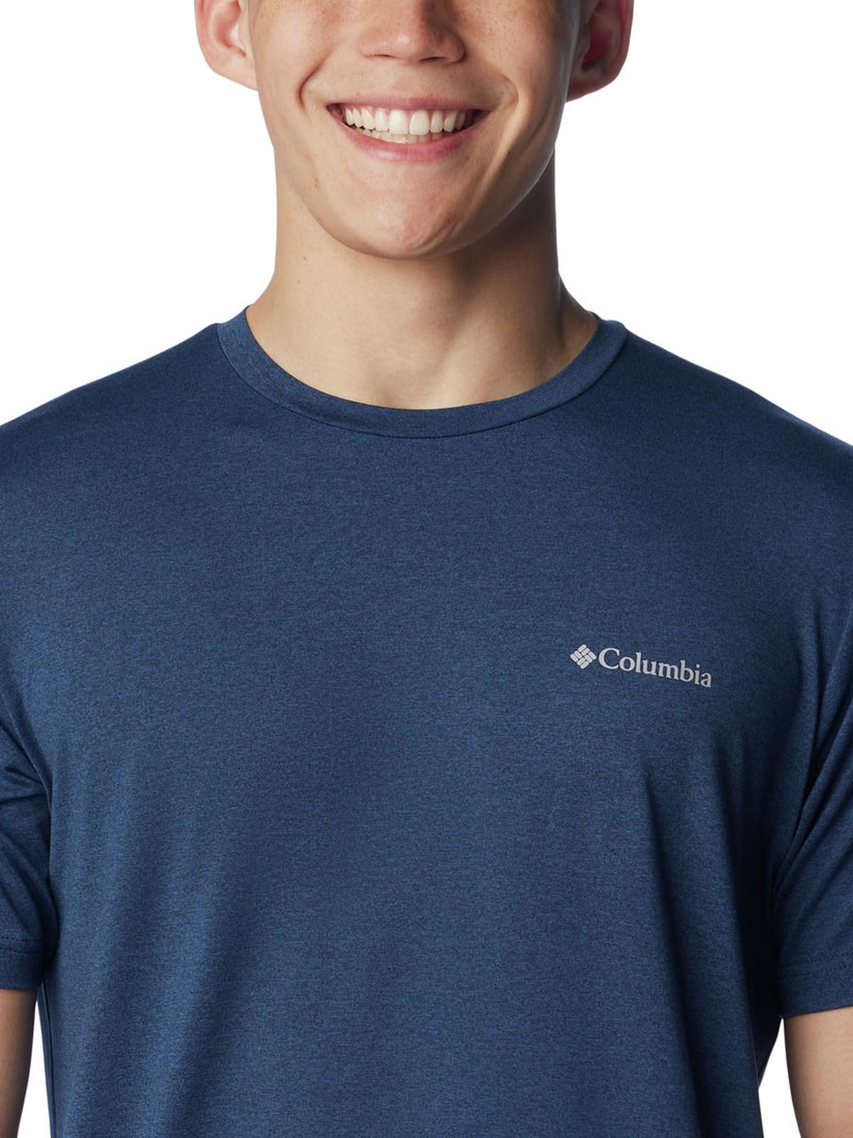 POLERA HOMBRE TECH TRAIL CREW NECK AZUL COLUMBIA - 4