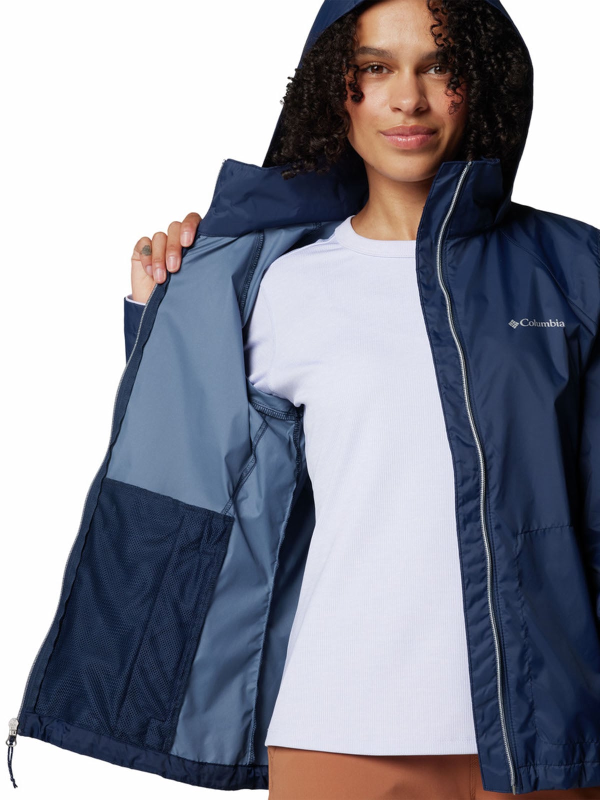 CORTAVIENTO MUJER SWITCHBACK IV AZUL COLUMBIA - 7