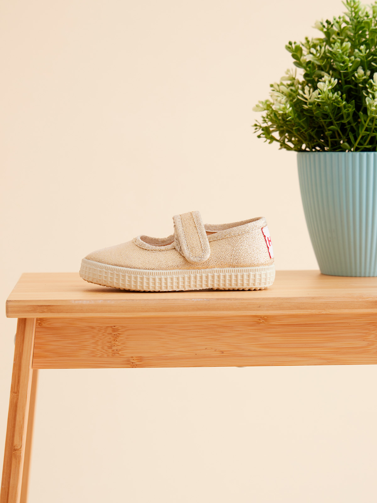 BALLERINAS NIÑA HUSH-PUPPIES TEXTIL DORADA WINDY - 4