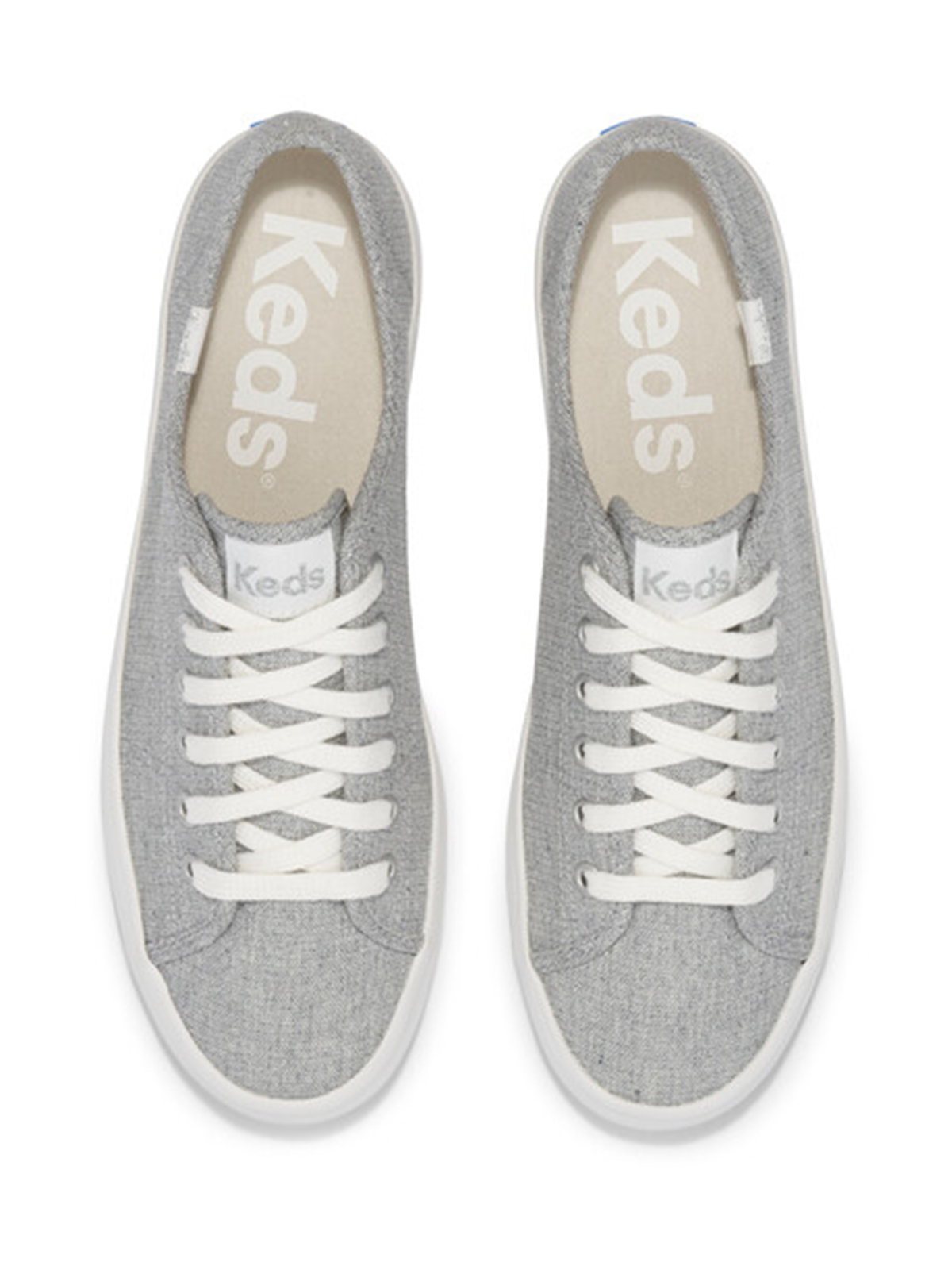 ZAPATILLAS MUJER KEDS CASUALES GRIS KICKSTART METALLIC - 4