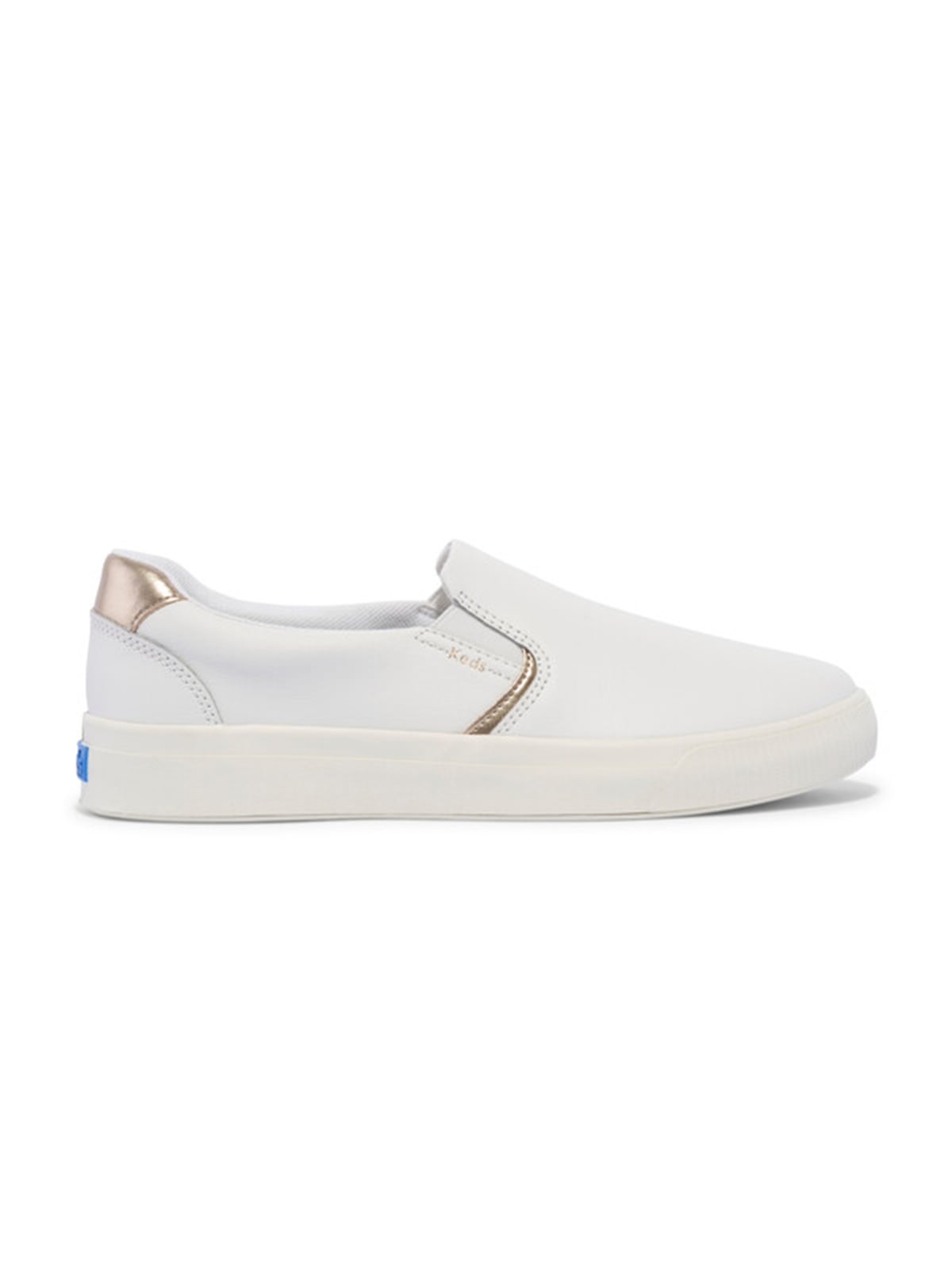 ZAPATILLAS MUJER KEDS CASUALES BLANCO PURSUIT SLIP LEATHER CUERO - 1