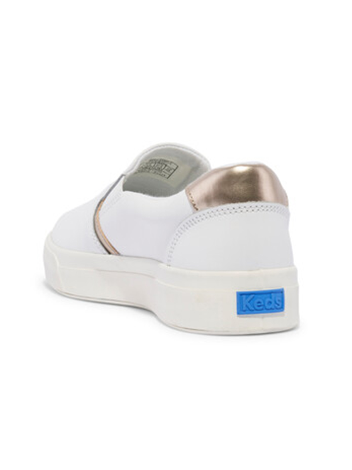 ZAPATILLAS MUJER KEDS CASUALES BLANCO PURSUIT SLIP LEATHER CUERO - 6