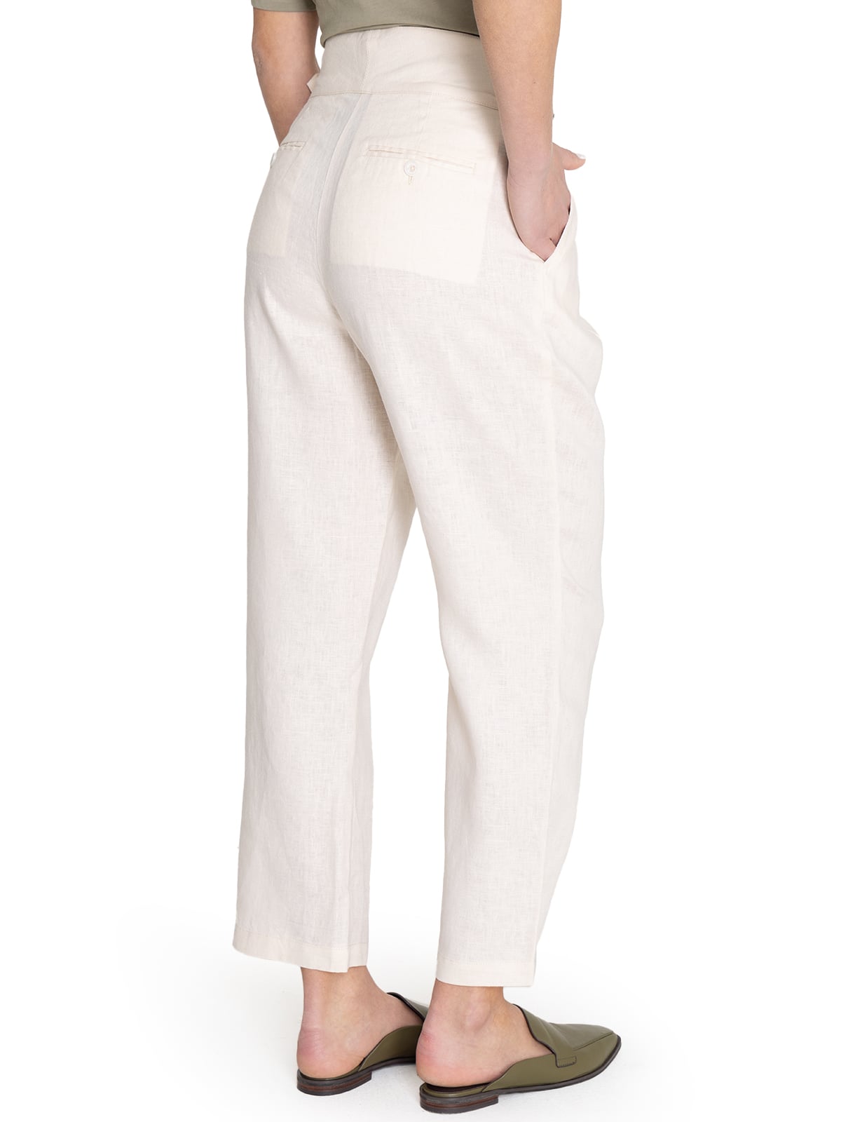 PANTALÓN LINO MUJER ROCKFORD BEIGE AVA ORGÁNICO - 7