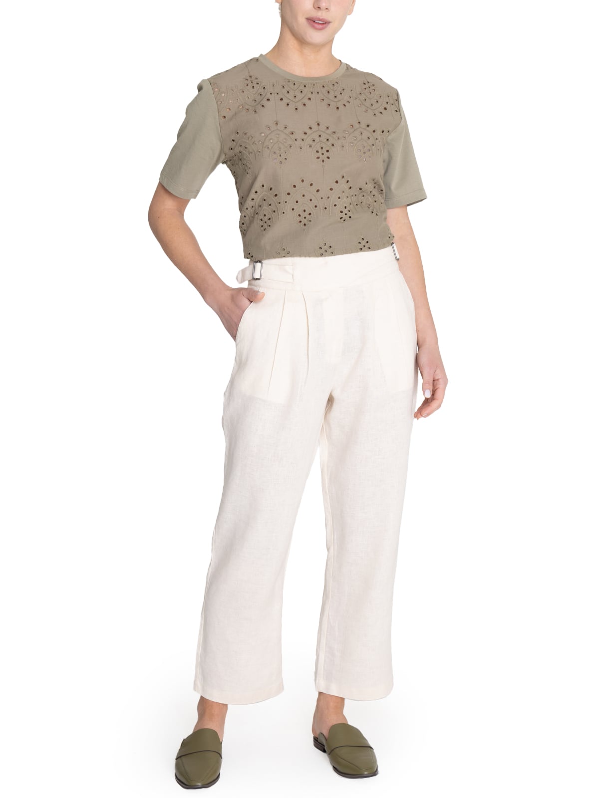 PANTALÓN LINO MUJER ROCKFORD BEIGE AVA ORGÁNICO - 9
