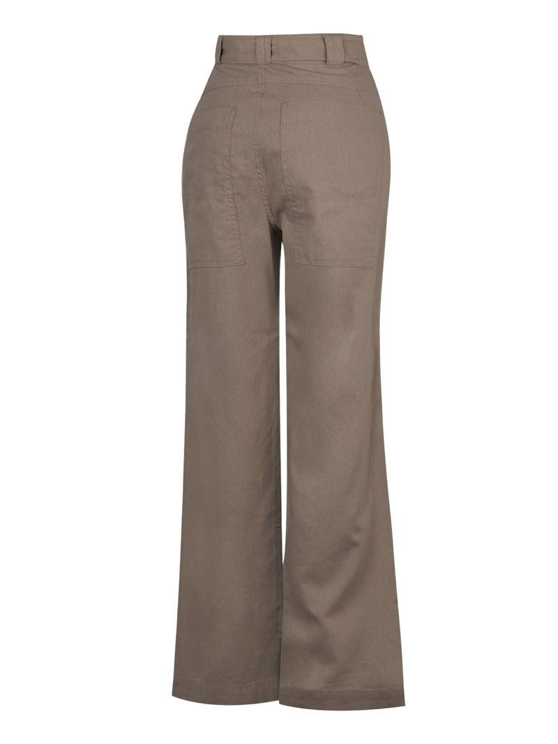 PANTALÓN ALGODÓN ORGÁNICO CAFÉ FLIP MUJER ROCKFORD - 2