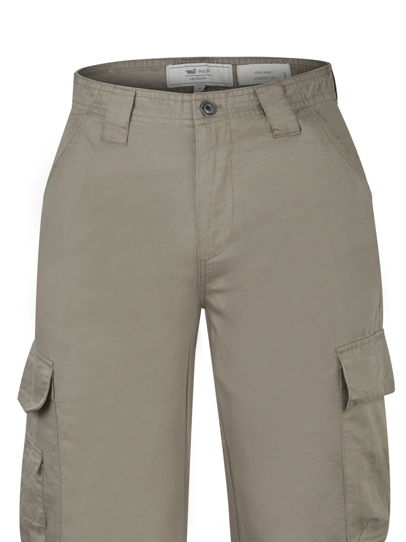 PANTALÓN LINO ORGÁNICO VERDE NIMIA MUJER ROCKFORD - 4