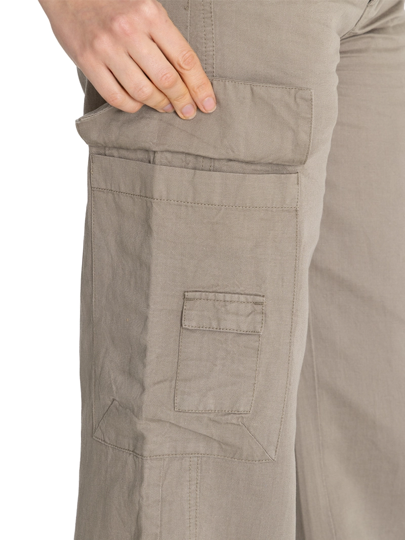 PANTALÓN LINO ORGÁNICO VERDE NIMIA MUJER ROCKFORD - 8