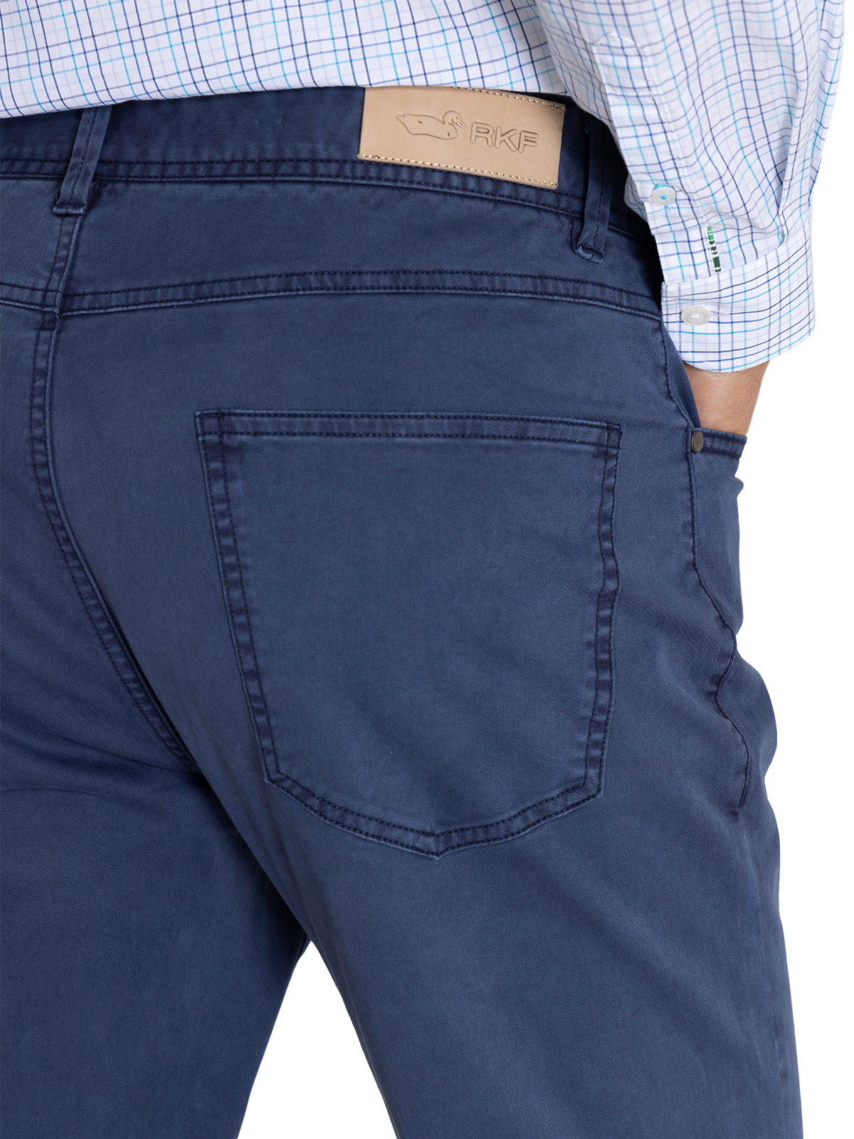 PANTALÓN ALGODÓN ORGÁNICO HOMBRE ROCKFORD AZUL FIVE NATURAL FLEX - 9