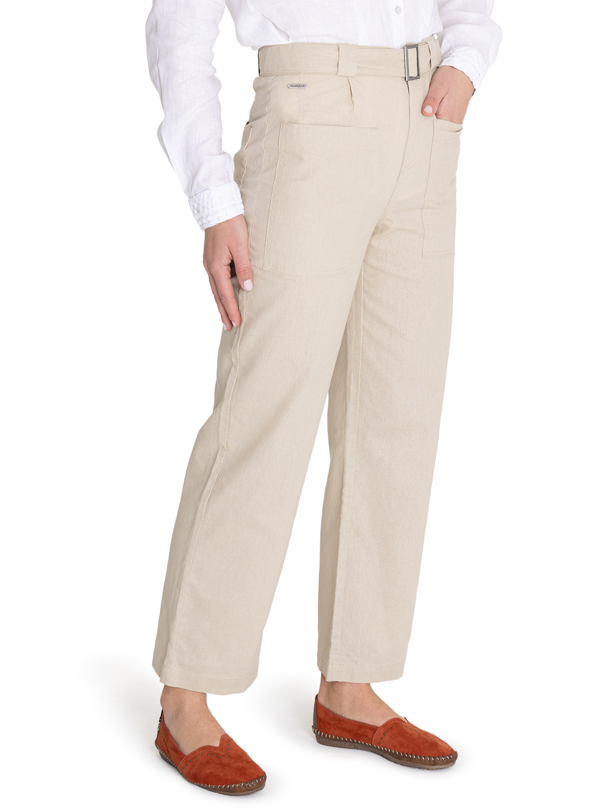 PANTALÓN ALGODÓN ORGÁNICO BEIGE FLIP MUJER ROCKFORD - 6