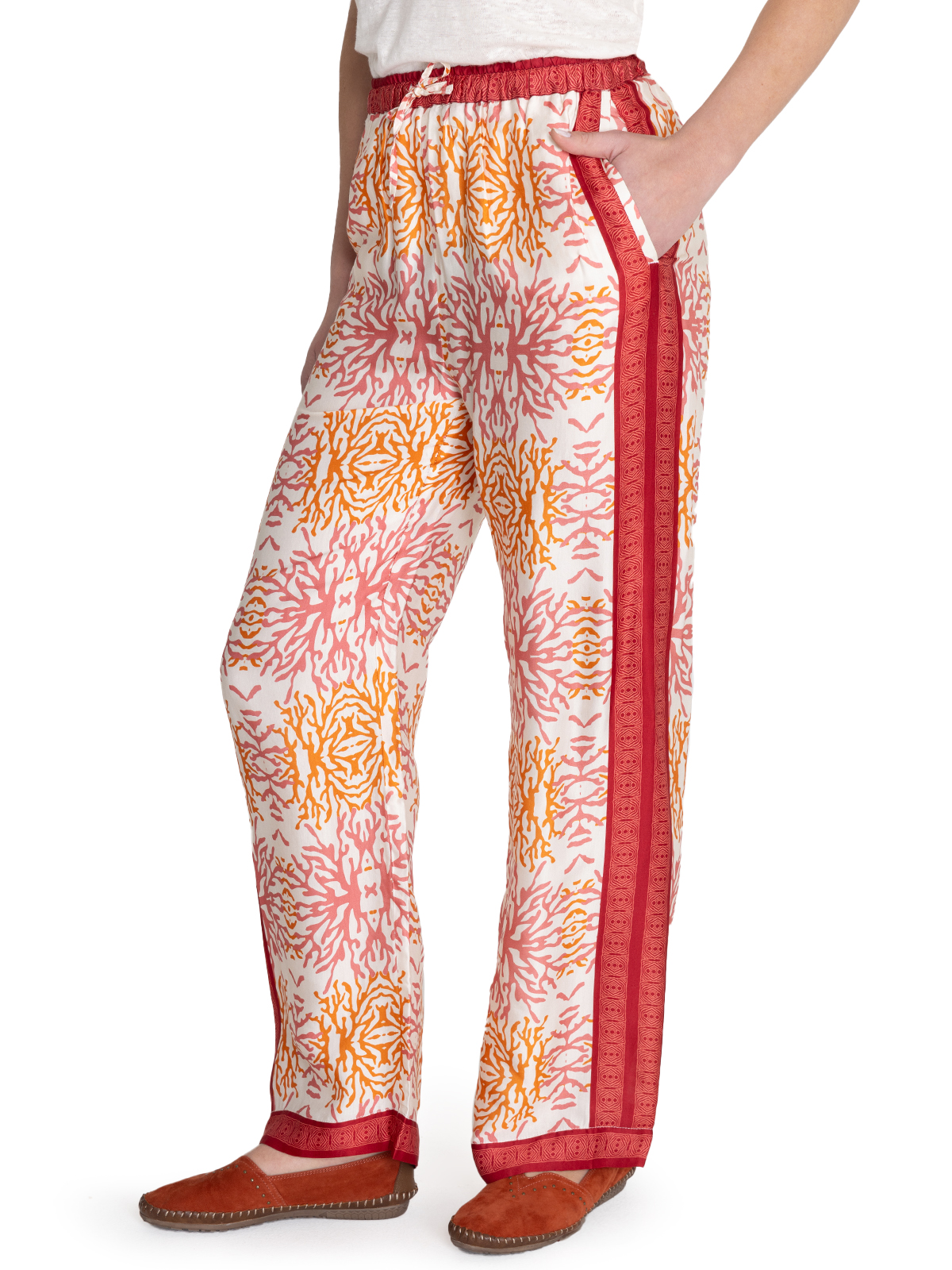 PANTALÓN MUJER ROCKFORD NARANJA PALOMA RAYÓN - 6