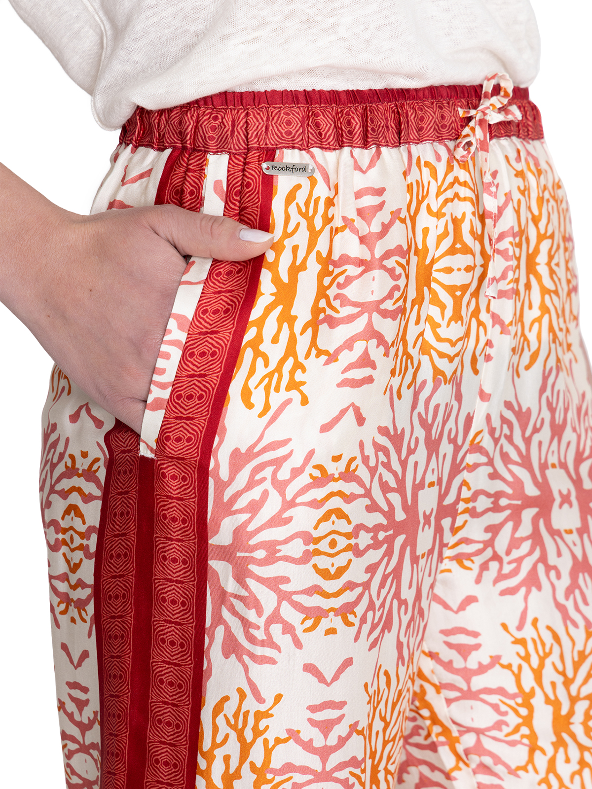 PANTALÓN MUJER ROCKFORD NARANJA PALOMA RAYÓN - 9