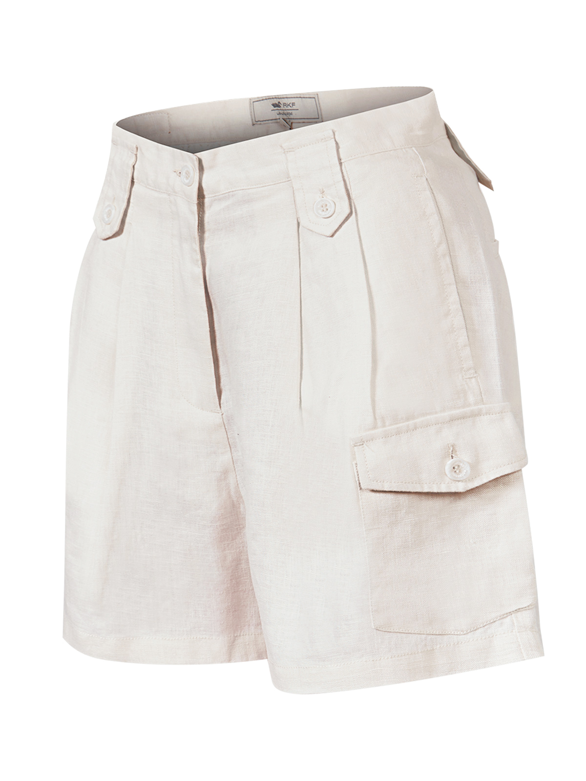 SHORT LINO MUJER ROCKFORD BEIGE ORGÁNICO ROUT - 1
