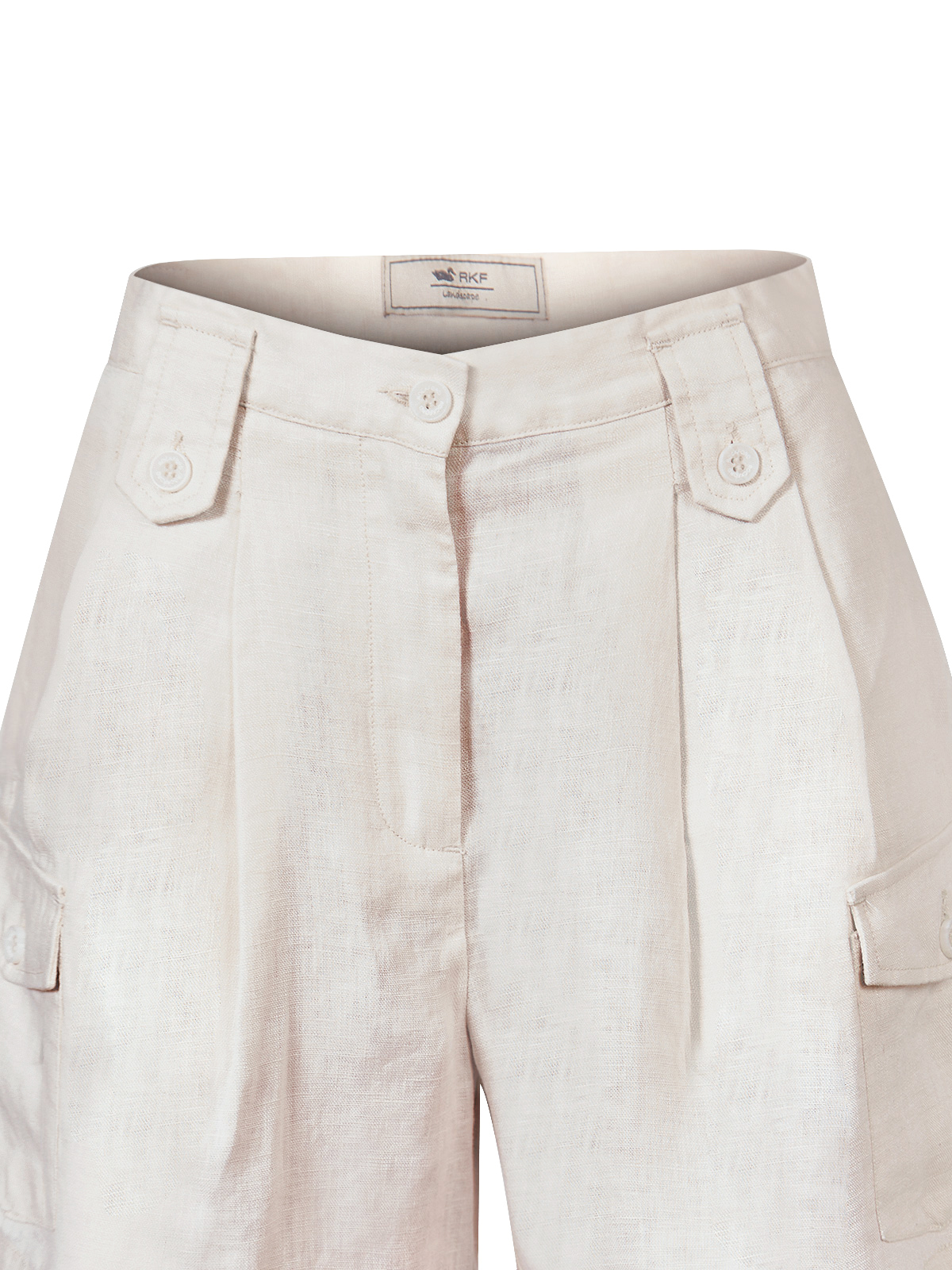 SHORT LINO MUJER ROCKFORD BEIGE ORGÁNICO ROUT - 4