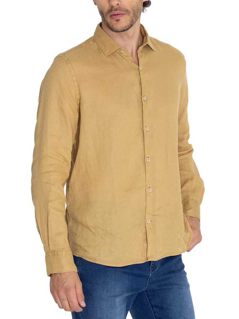 CAMISA LINO ORGÁNICO CAFÉ LINENPRO HOMBRE ROCKFORD - 6