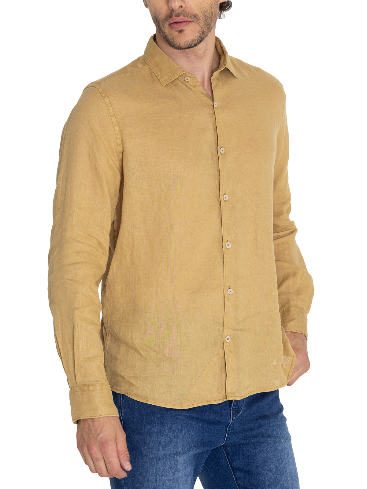 CAMISA LINO ORGÁNICO CAFÉ LINENPRO HOMBRE ROCKFORD - 6