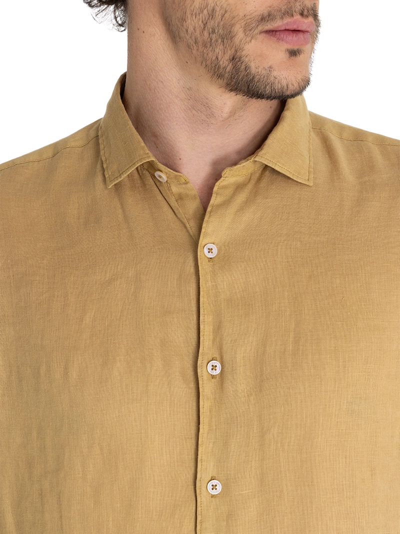 CAMISA LINO ORGÁNICO CAFÉ LINENPRO HOMBRE ROCKFORD - 8