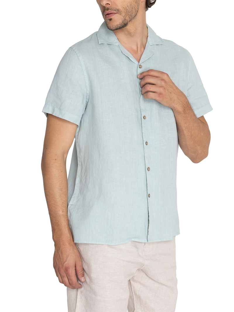 CAMISA LINO ORGÁNICO VERDE BRAGA HOMBRE ROCKFORD - 6