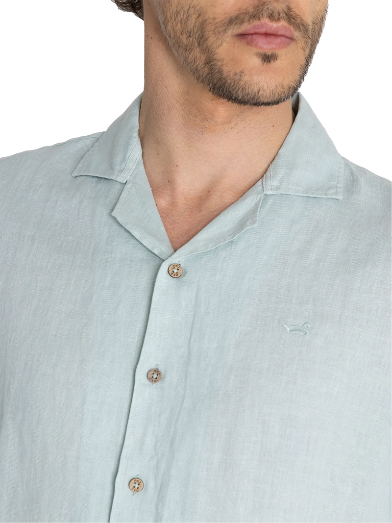 CAMISA LINO ORGÁNICO VERDE BRAGA HOMBRE ROCKFORD - 7