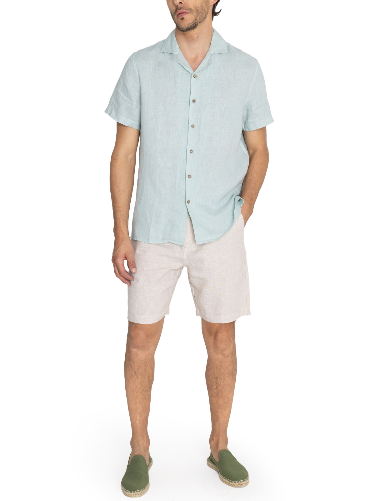 CAMISA LINO ORGÁNICO VERDE BRAGA HOMBRE ROCKFORD - 9