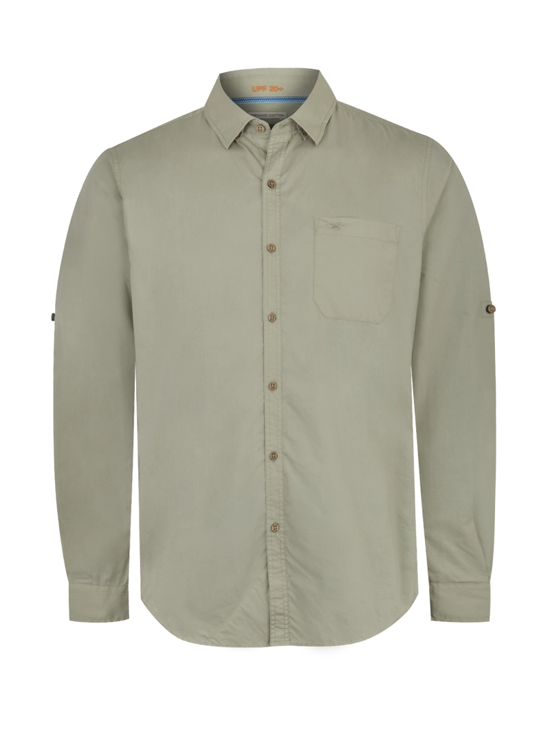 CAMISA ALGODÓN ORGÁNICO VERDE GALITON HOMBRE ROCKFORD - 1