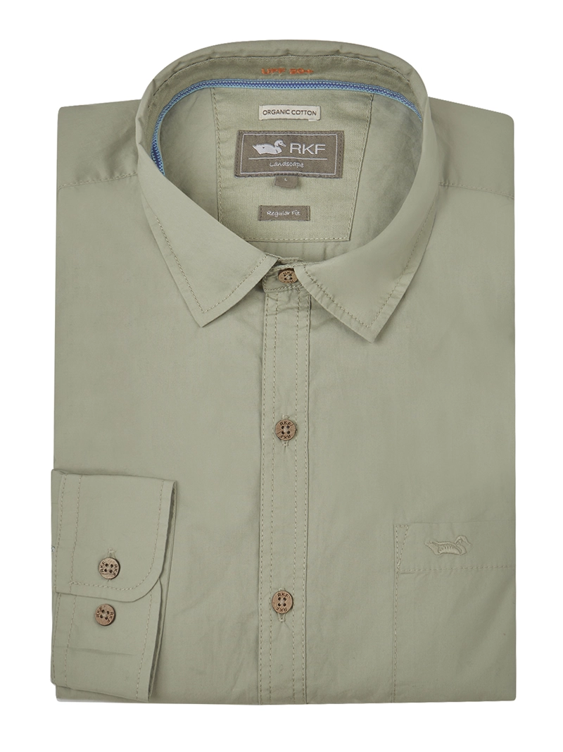 CAMISA ALGODÓN ORGÁNICO VERDE GALITON HOMBRE ROCKFORD - 5