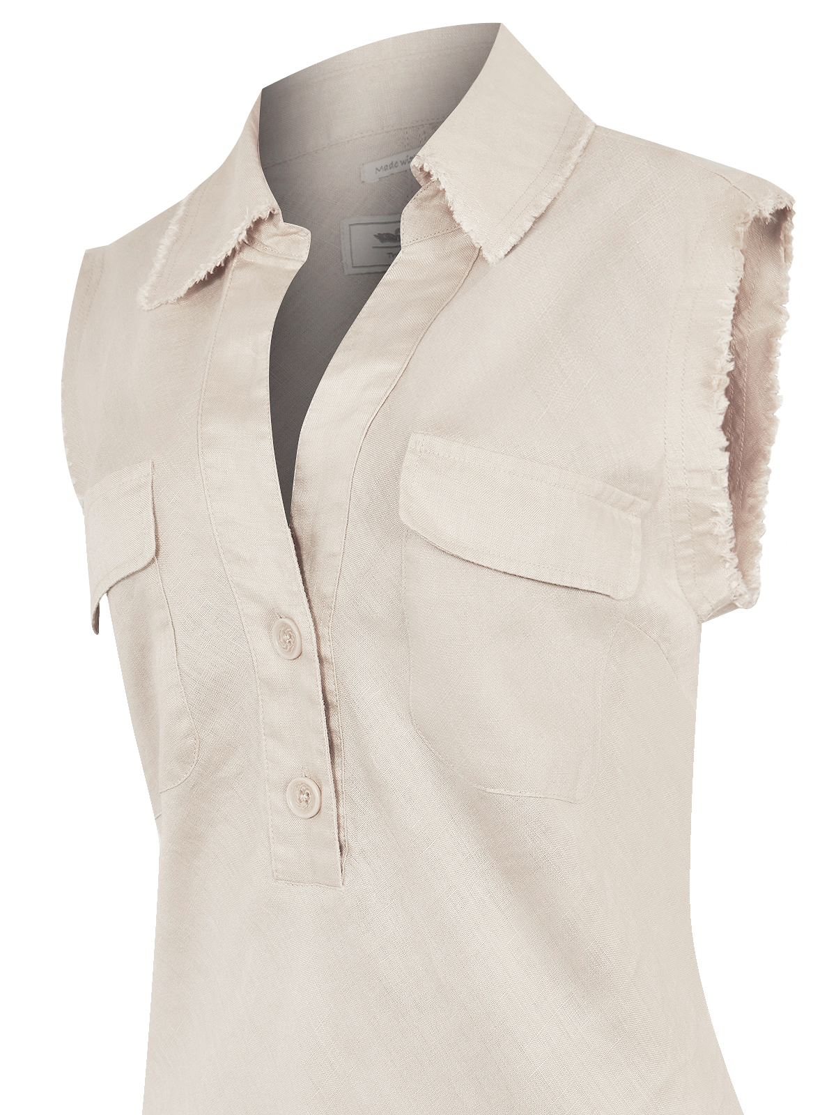 VESTIDO LINO MUJER ROCKFORD BEIGE MOAI ORGÁNICO - 4